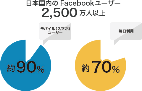 日本国内のFacebookユーザーを表したグラフ